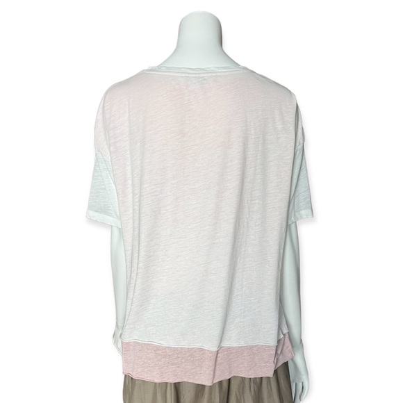 All Saints Pink and White Short Sleeve Tee - Picture 2 of 11